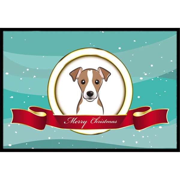Carolines Treasures Jack Russell Terrier Merry Christmas Indoor and Outdoor Mat- 18 x 27 in. BB1570MAT - main